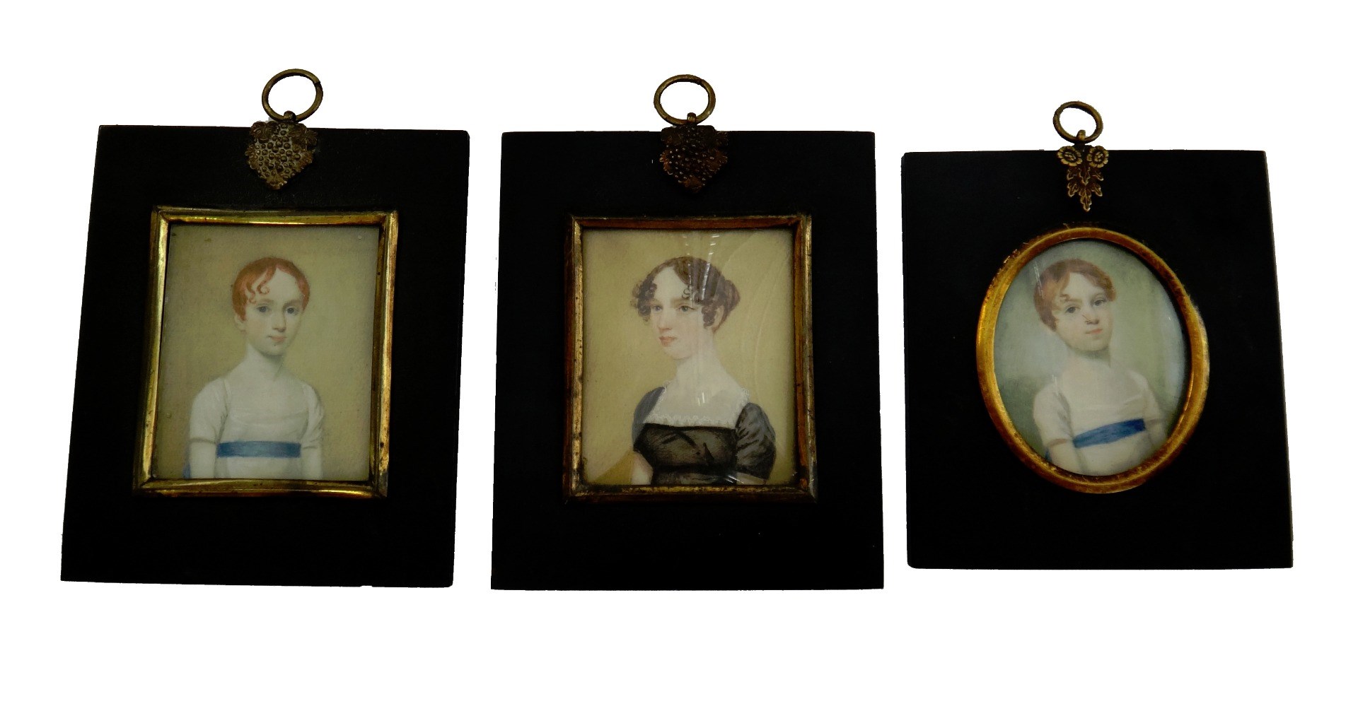 Appraisal: Late th century English School a group of three portrait