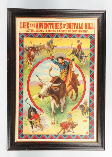 Appraisal: Life and Adventures of Buffalo Bill Movie Poster This poster