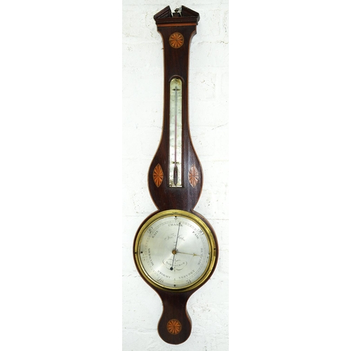 Appraisal: A Victorian mahogany line inlaid barometer Fred Salter Nottingham with