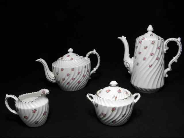 Appraisal: Aynsley fine china four piece porcelain tea set Includes a