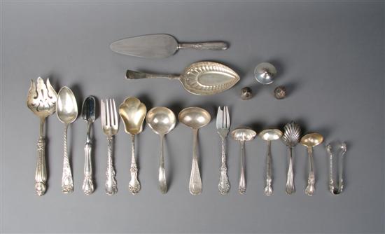 Appraisal: An Assembled Group of American Sterling Silver Serving Articles Length