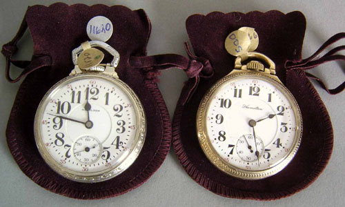 Appraisal: Hamilton -jewel gold filled open face pocket watch and a