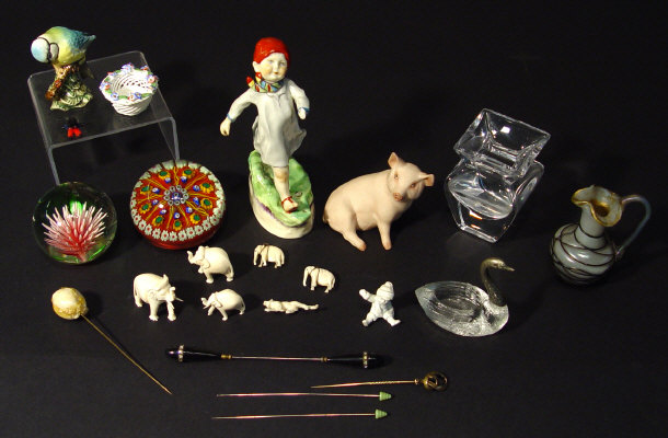 Appraisal: Collection of objects including a Royal Worcester figurine 'Thursday's Child