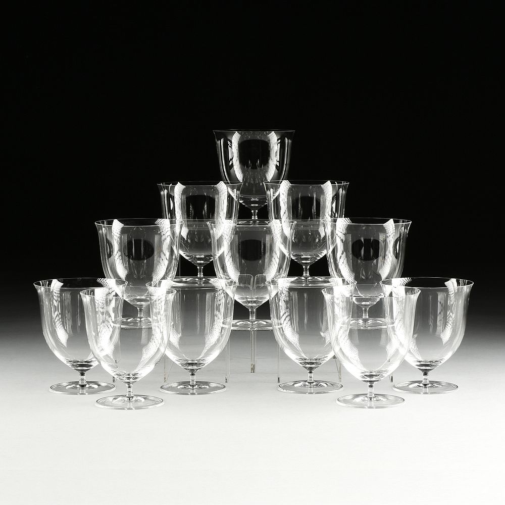 Appraisal: A SET OF TWELVE LOBMEYR PATRICIAN FLOWER VASES STEMWARE JOSEPH