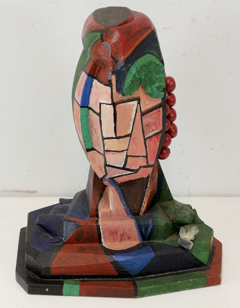 Appraisal: ITALO SCANGA ITALIAN ACTIVE IN AMERICA - Polychrome Wood Sculpture