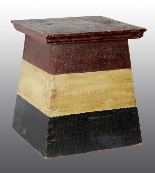 Appraisal: Early Odd Fellows Ceremonial Table Description Wood Painted maroon dark