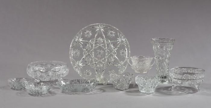 Appraisal: Twelve-Piece Collection of American Glassware first quarter th century consisting