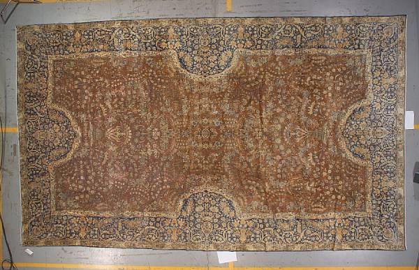 Appraisal: A Kerman carpet South Central Persia circa size approximately ft