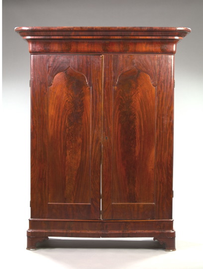 Appraisal: American Late Classical Mahogany Armoire second quarter th century the