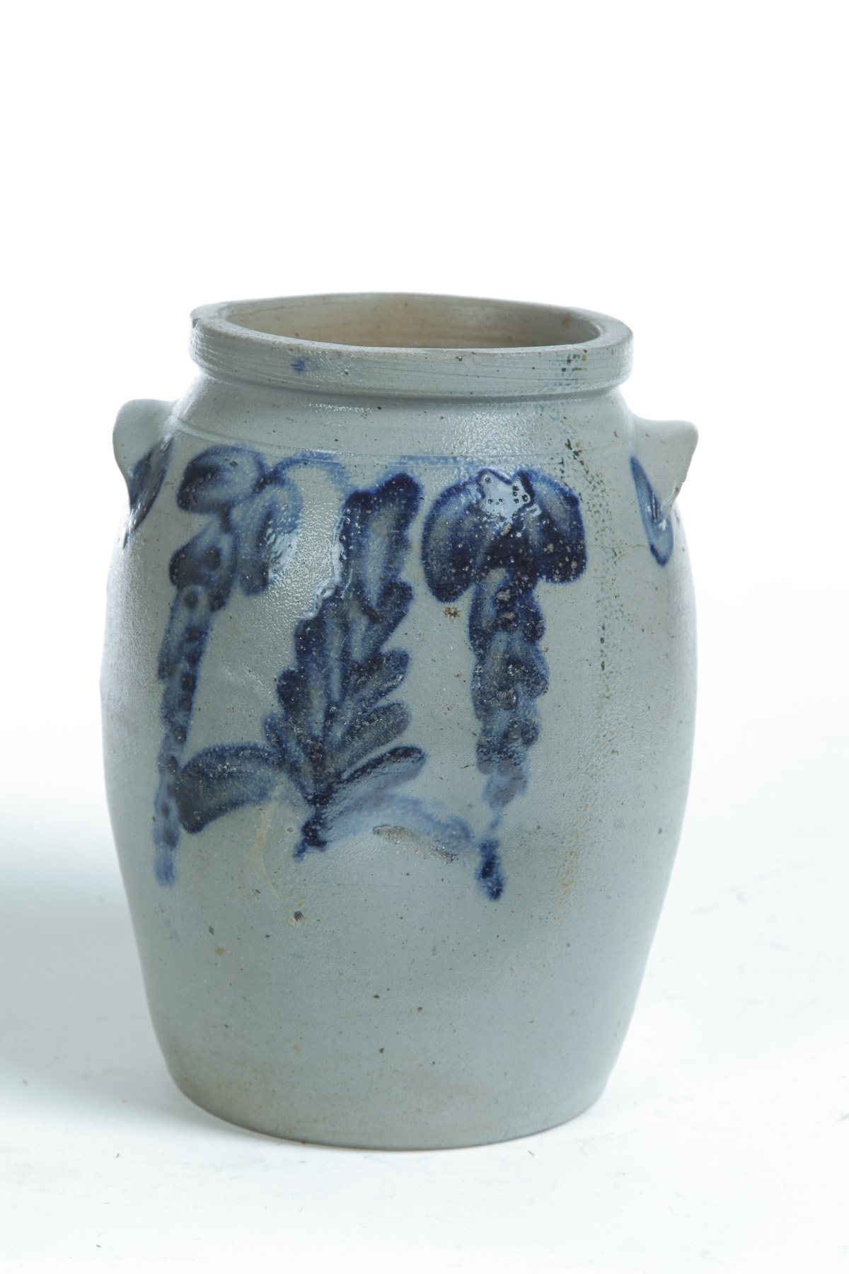 Appraisal: AMERICAN STONEWARE CROCK Attributed to Baltimore mid th century Two