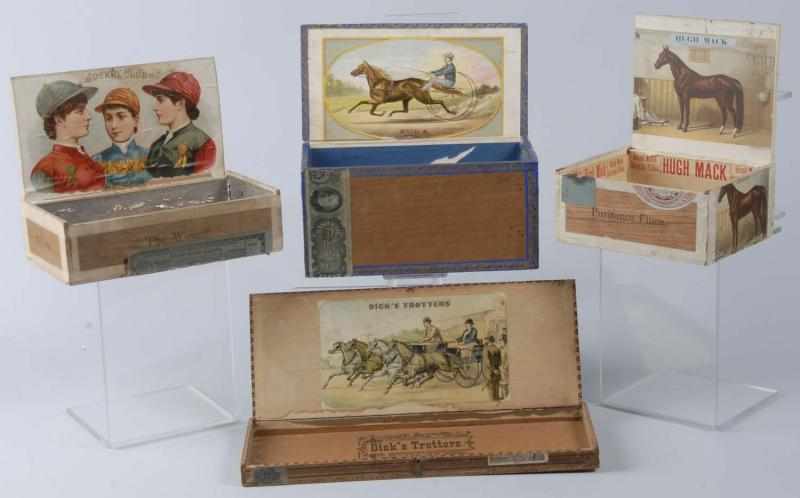 Appraisal: Lot of Cigar Boxes Description Includes Dick Trotters New York