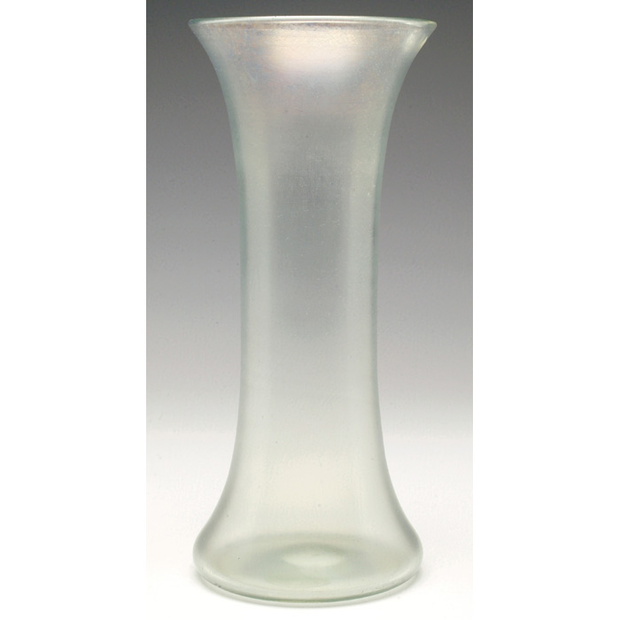 Appraisal: Steuben vase cylindrical flaring form in Verre de Soie glass