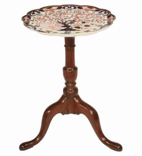 Appraisal: UNUSUAL ROYAL CROWN DERBY CHARGER TOP TEA TABLE Circa Imari