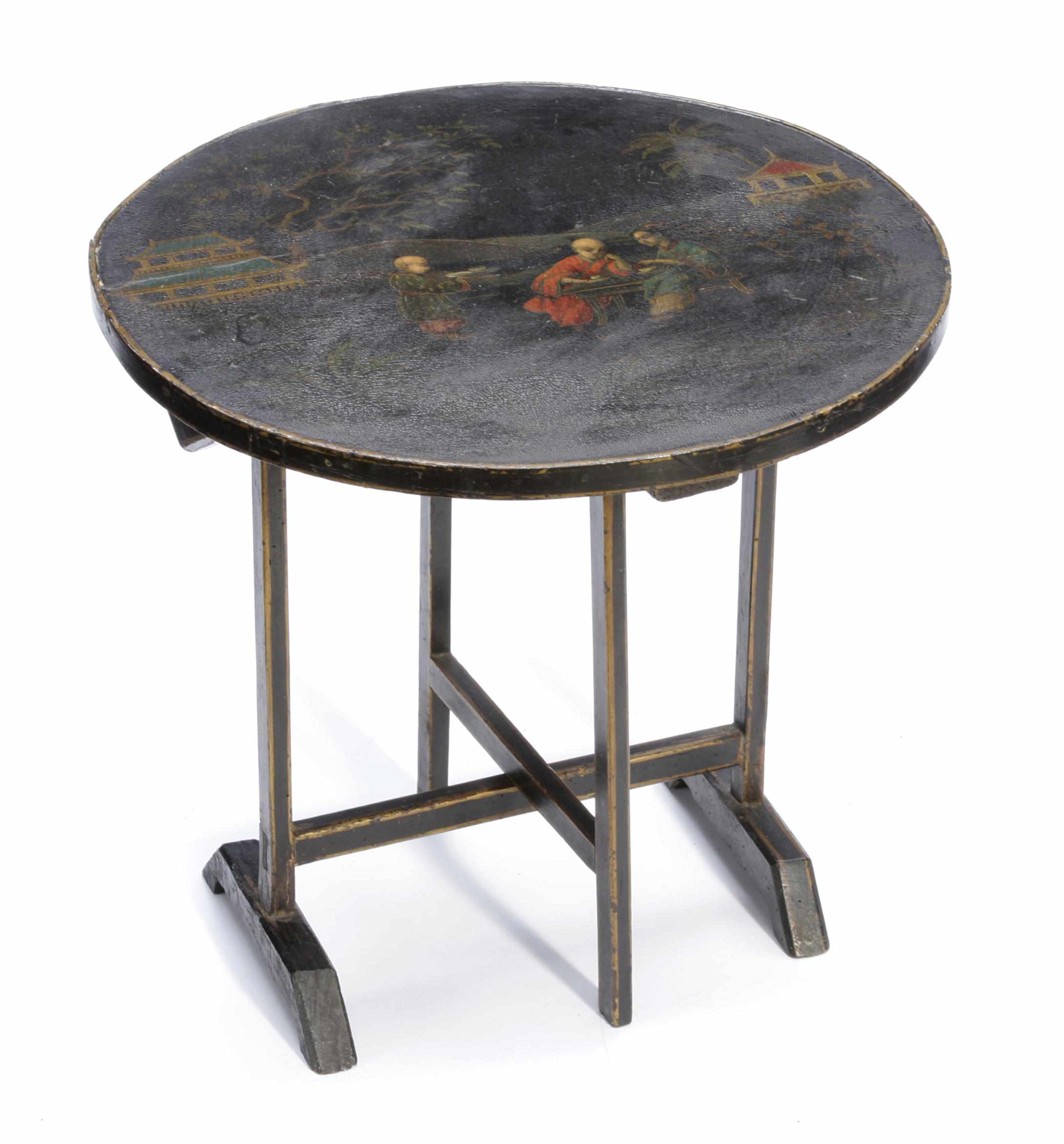 Appraisal: Property of a Southern Gentleman A Continental chinoiserie decorated lacquered