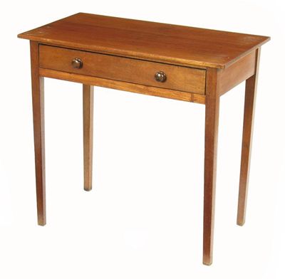 Appraisal: A th century mahogany side table with frieze drawer having