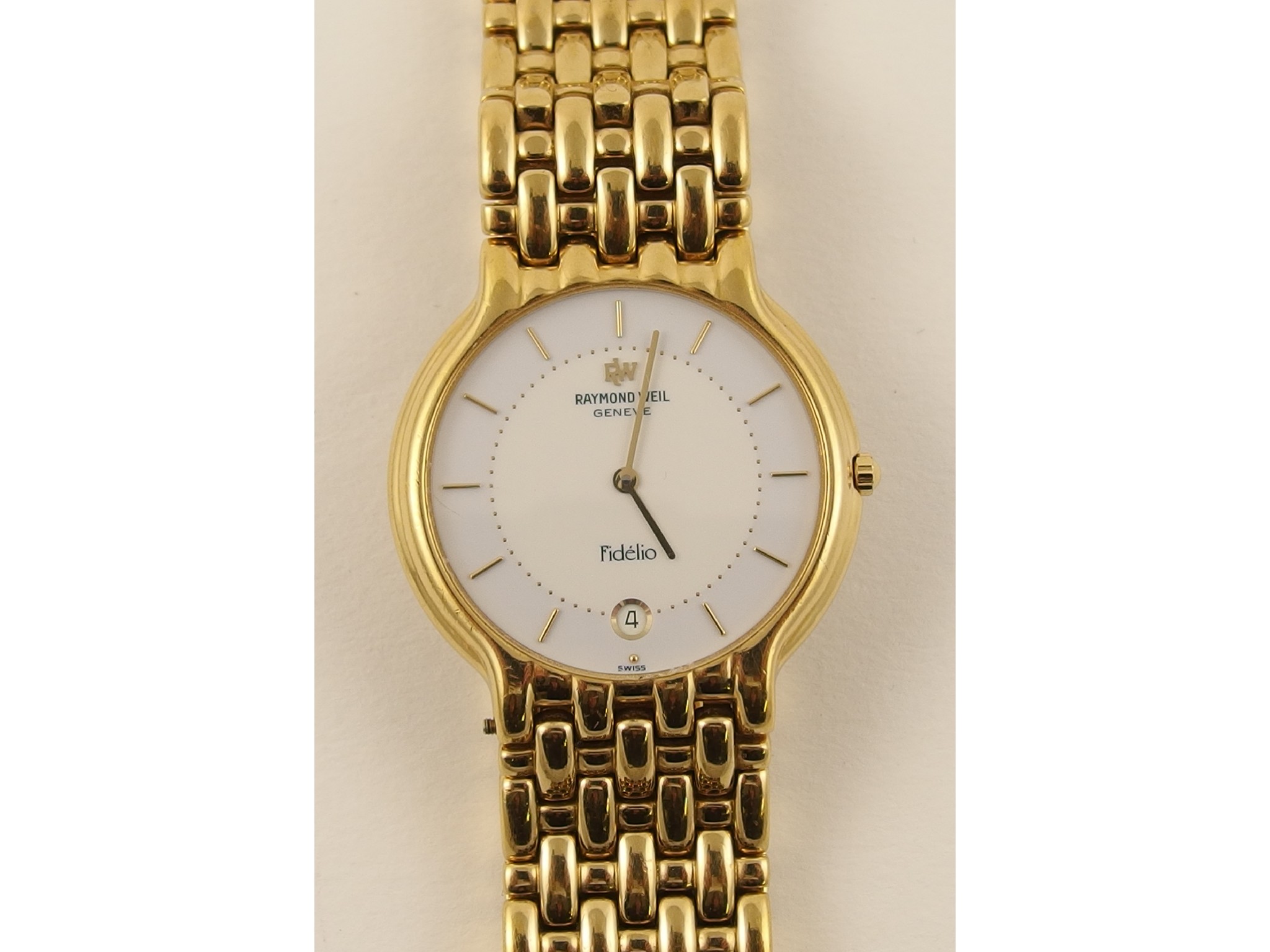 Appraisal: A gold plated Raymond Weil 'Fidelio' watch