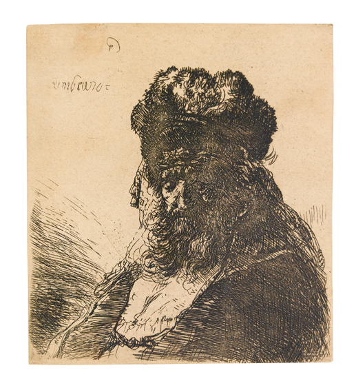 Appraisal: REMBRANDT VAN RIJN Old Bearded Man in a High Fur