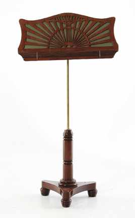 Appraisal: Regency mahogany music stand mid th century shaped and pierced