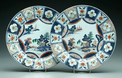 Appraisal: Pair Chinese Imari style chargers probably modern - in One