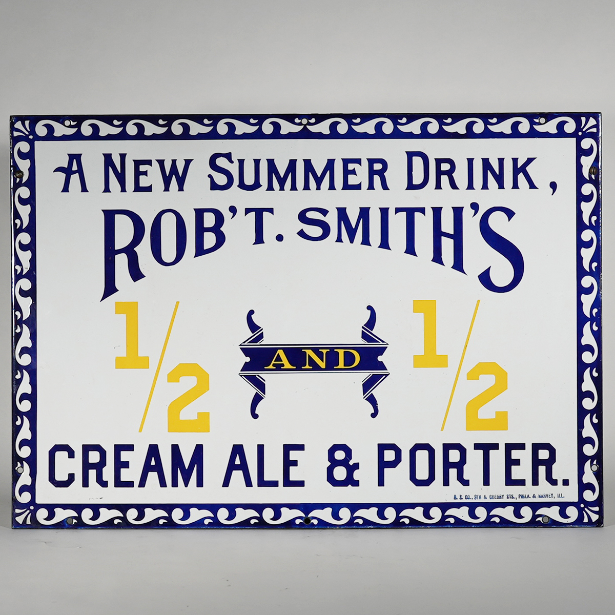 Appraisal: Robert Smith Half Half Cream Ale Porter Summer Drink Porcelain