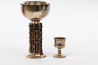 Appraisal: A silver chalice commemorative of the th Anniversary of Wells