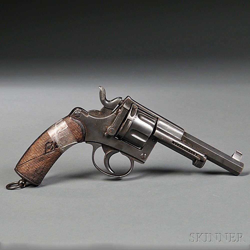 Appraisal: Continental Revolver c late th century serial number checkered walnut