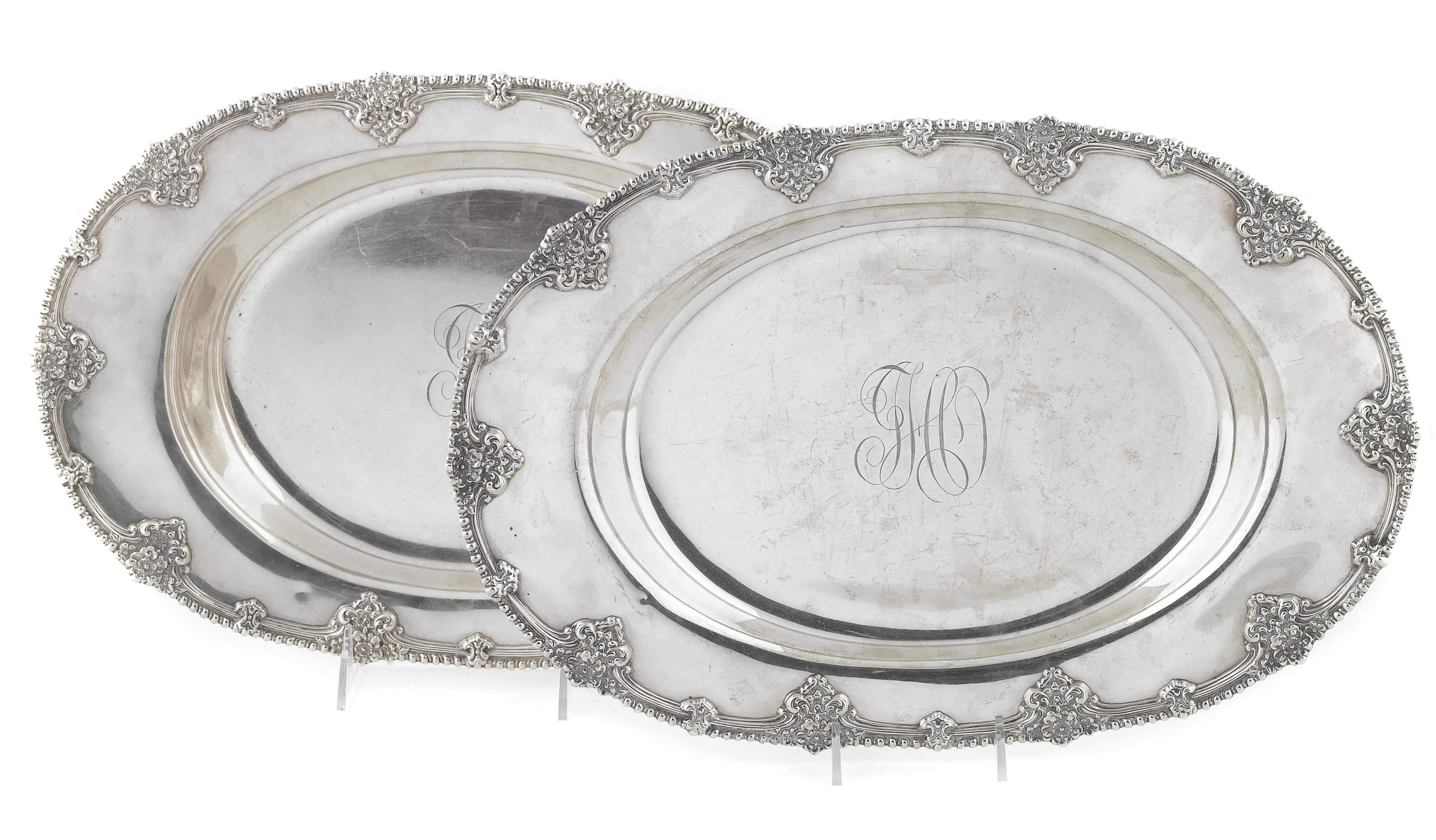 Appraisal: A pair of Alvin sterling silver oval serving dishes Early