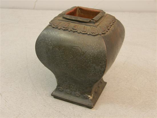 Appraisal: th century Chinese bronze vase with incised decoration of various