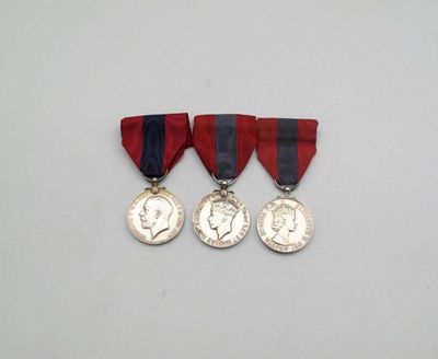 Appraisal: Imperial Service Medals Geo V st type Thomas Russell Geo