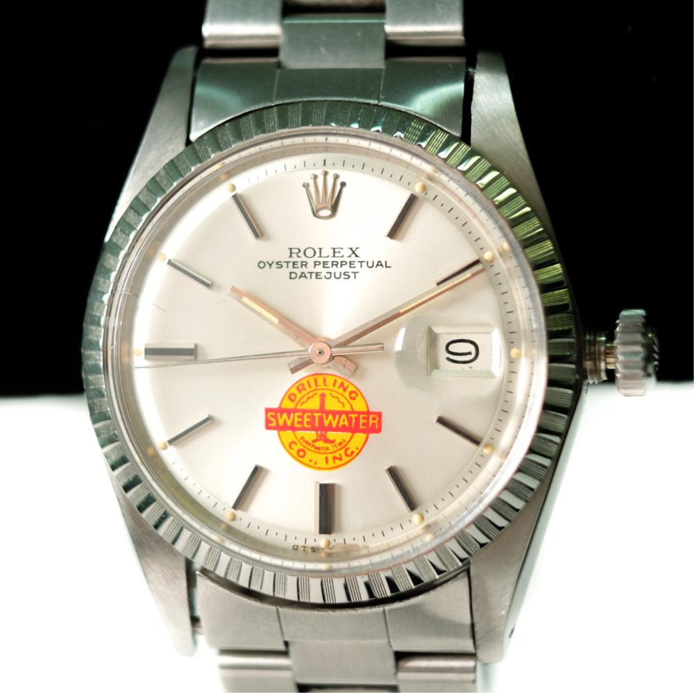 Appraisal: ROLEX SS 'SWEETWATER DRILLING CO' DATEJUSTScarce Rolex stainless steel Datejust