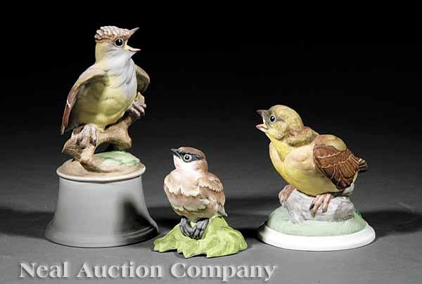 Appraisal: Three Boehm Porcelain Figures each stamped and signed comprising a