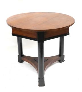 Appraisal: American Empire Center Table Circular pine top center table with