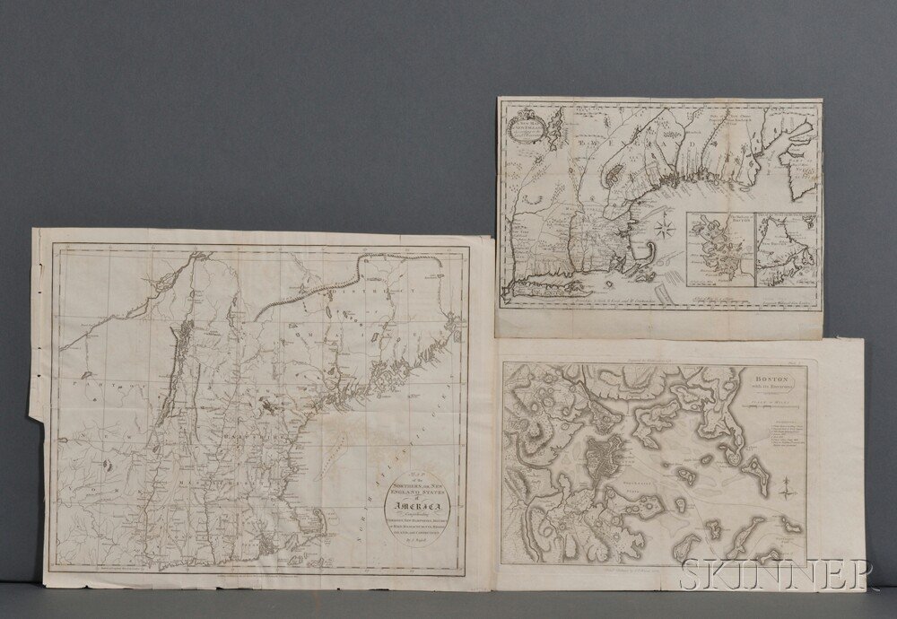 Appraisal: New England Three Maps Daniel Neal's - A New Map