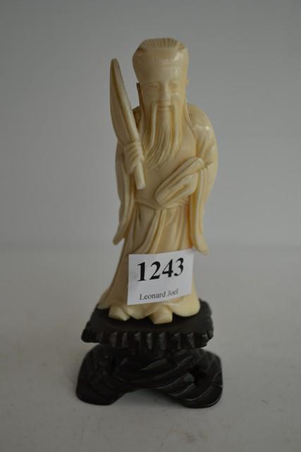 Appraisal: CHINESE CARVED FIGURE OF SCHOLAR