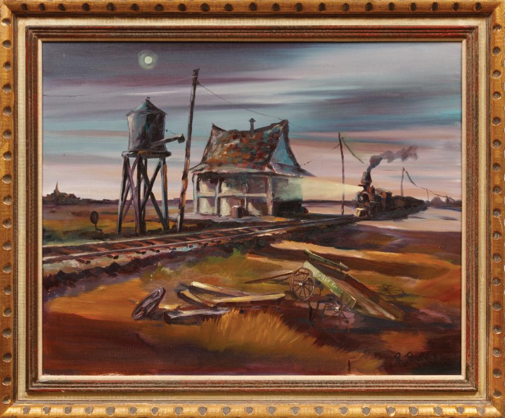 Appraisal: Robert Malcolm Rucker American Louisiana - Pulling into the Depot