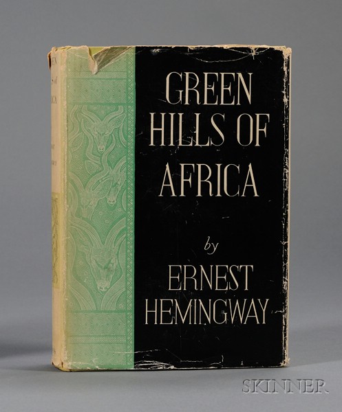 Appraisal: Hemingway Ernest - Green Hills of Africa London Charles Scribner's