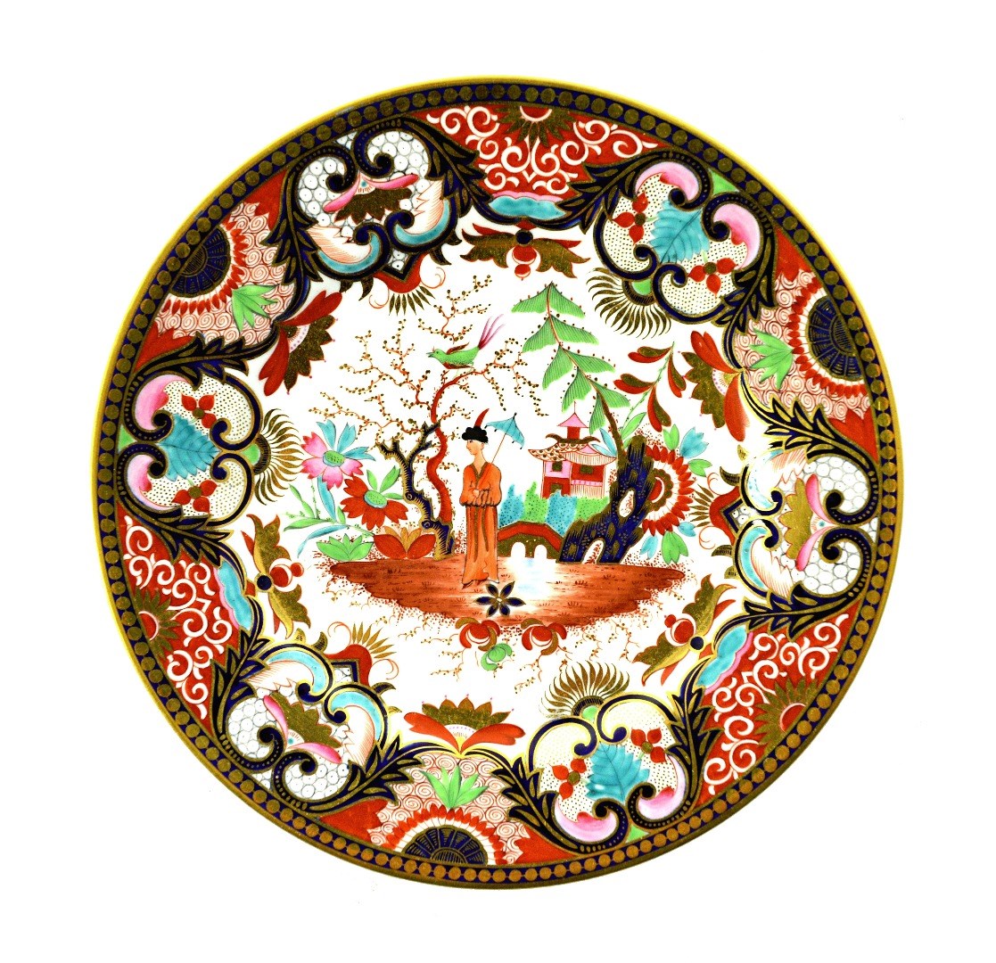 Appraisal: A Flight Barr Barr plate circa painted with an Oriental