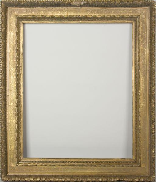 Appraisal: Antique Hand-Carved Gilded Frame ca - with exceptionally well-executed hand-carved