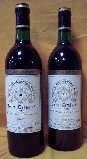 Appraisal: Chateau Chambert-Marbuzet Saint Est phe Chateau bottledin original wooden case