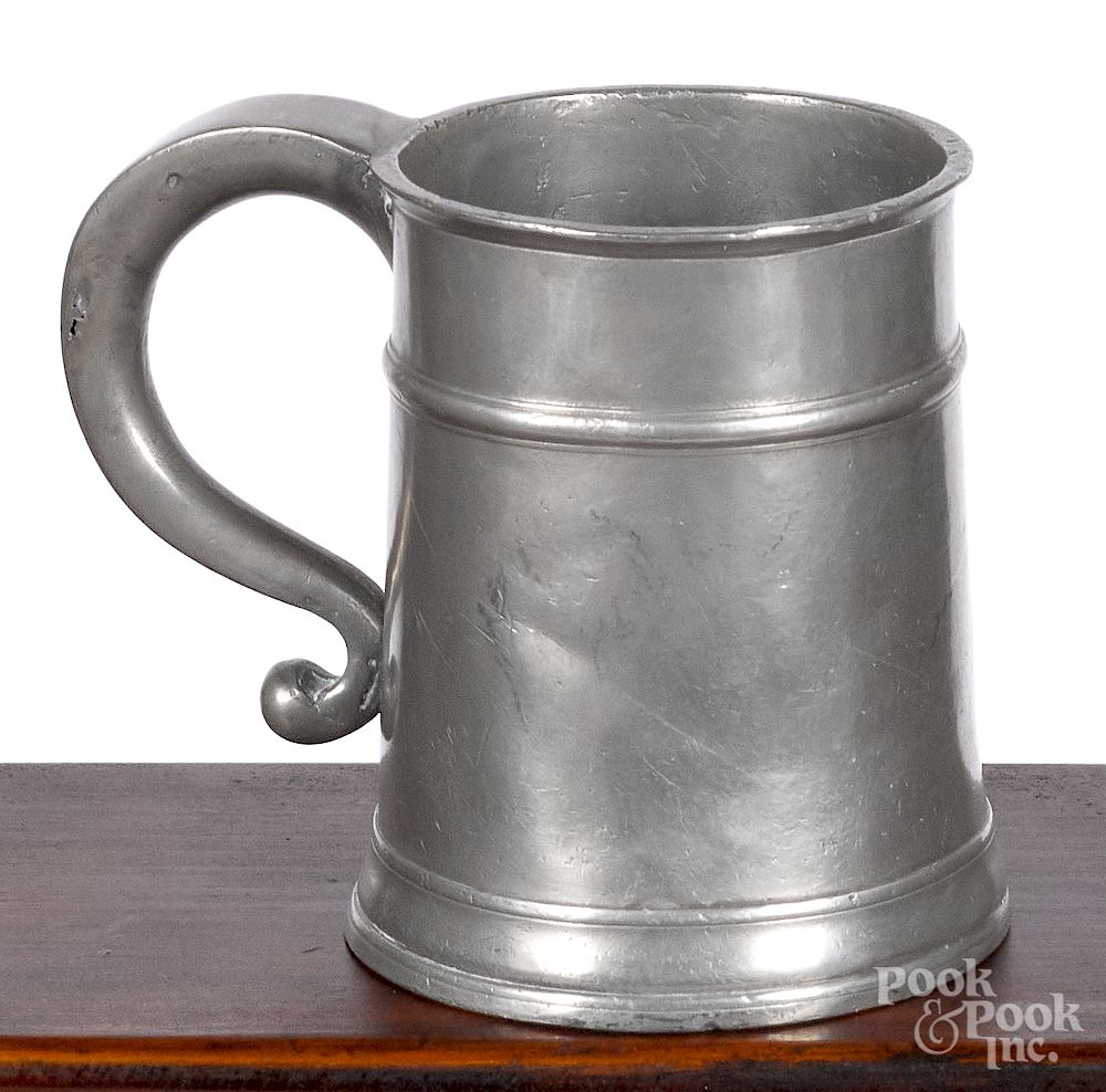 Appraisal: New York pewter mug New York pewter mug ca bearing