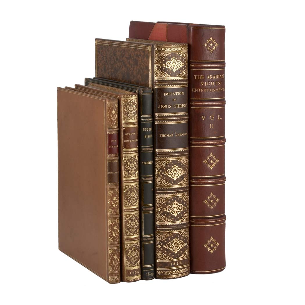 Appraisal: FINE BINDINGS Group of approximately forty volumes bound in full