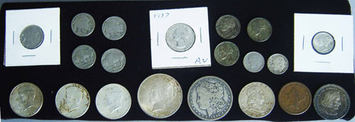 Appraisal: Group of US coin currency pre to include cent Liberty