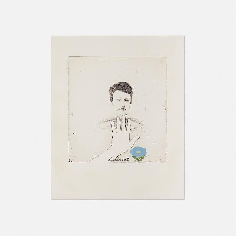 Appraisal: Jim Dine Brown Haircut Jim Dine Brown Haircut etching with