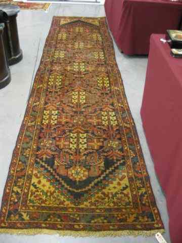 Appraisal: Malayer Persian Handmade Runner fine geometric designs ' '' x