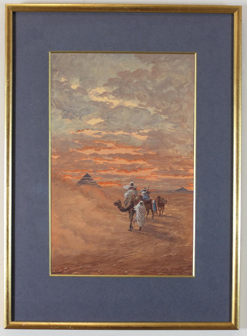 Appraisal: NAPOLEON GIROTTO Italy th century gouache on paper Arabs and