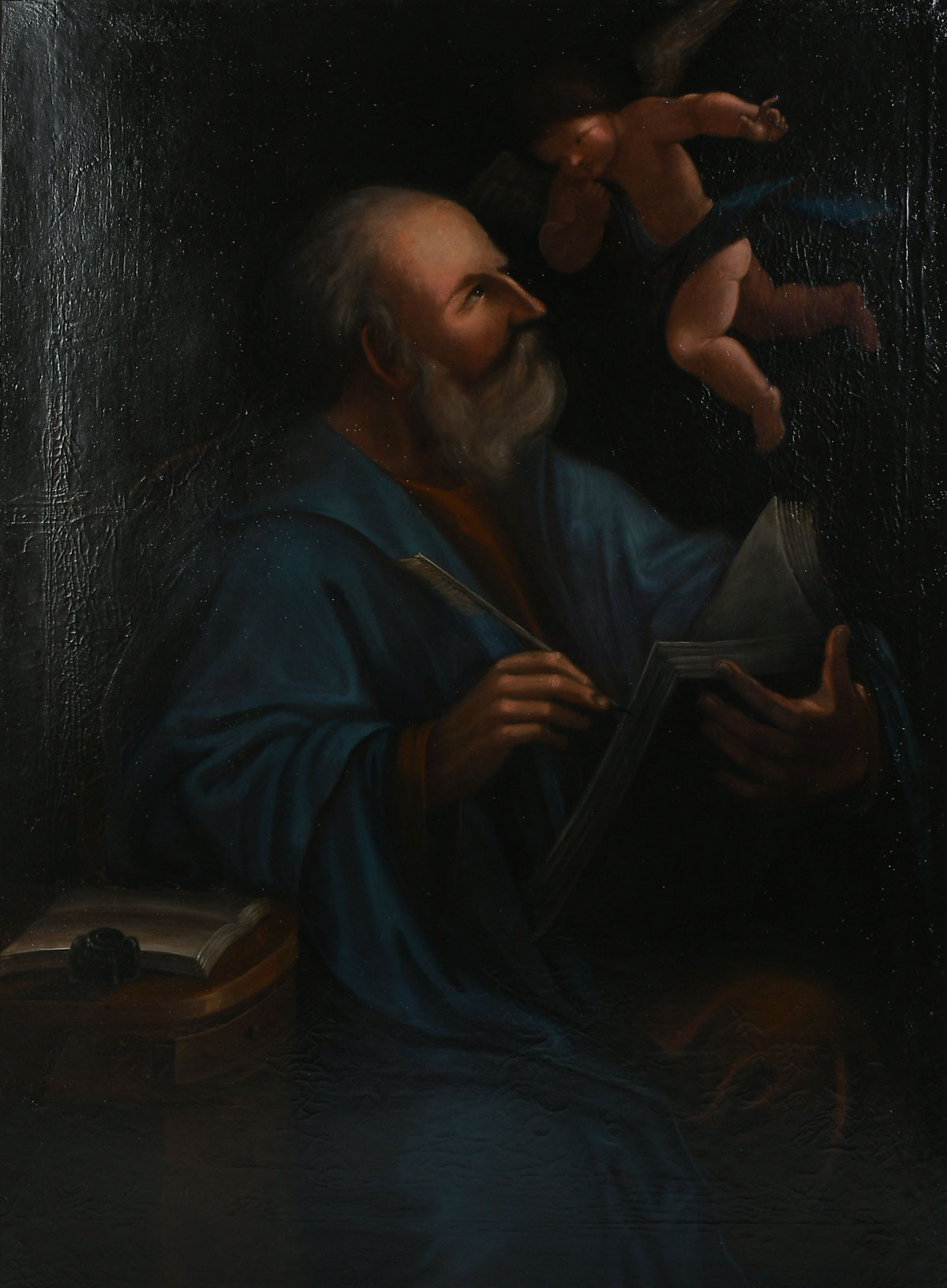 Appraisal: th CENTURY OLD MASTERS STYLE PAINTING OF BEARDED ELDER WRITING