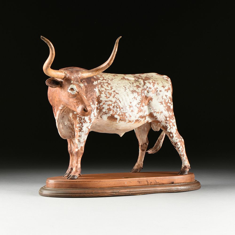 Appraisal: RONALD REED American th Century A SCULPTURE Texas Longhorn Bull