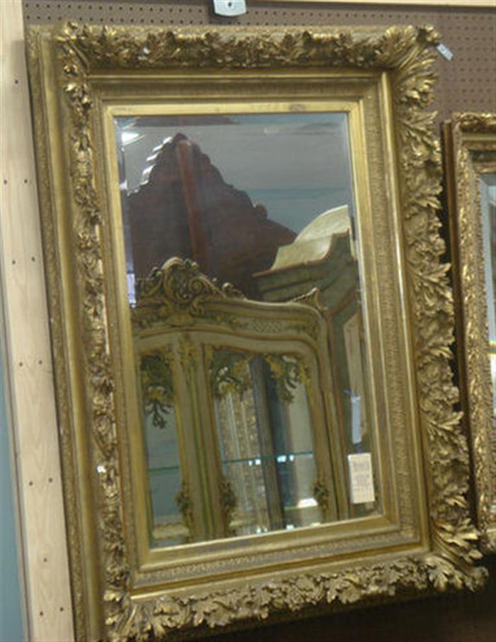 Appraisal: Gilt framed Victorian wall mirror beveled glass x some minor