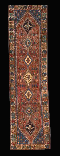 Appraisal: Semi-Antique Persian Qashqai Runner ' x '