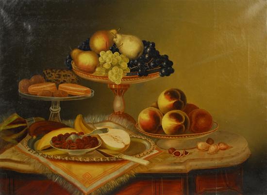 Appraisal: AMERICAN SCHOOL th th century STILL LIFE OF FRUIT oil